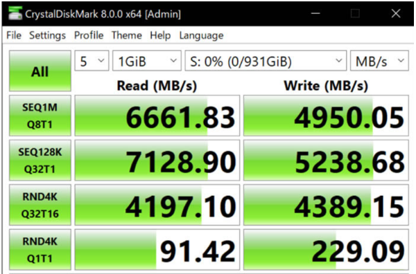 CrystalDiskMark软件主界面