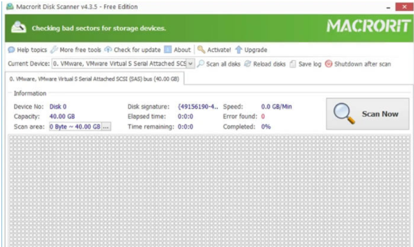 Macrorit Disk Scanner软件主界面