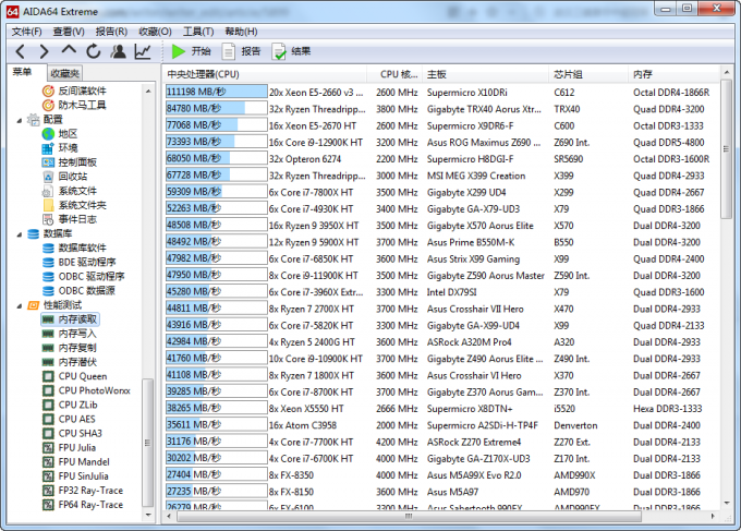 检测内存的读写速度