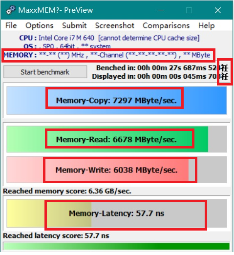 MaxxMem2测试界面