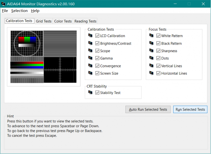 运行显示器检测