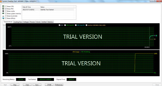 进入并开始烤机