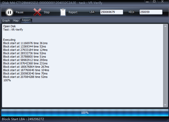 HDDScan测试结果Report页面
