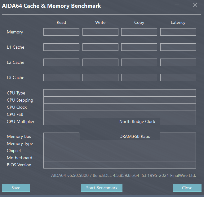 AIDA64内存跑分界面