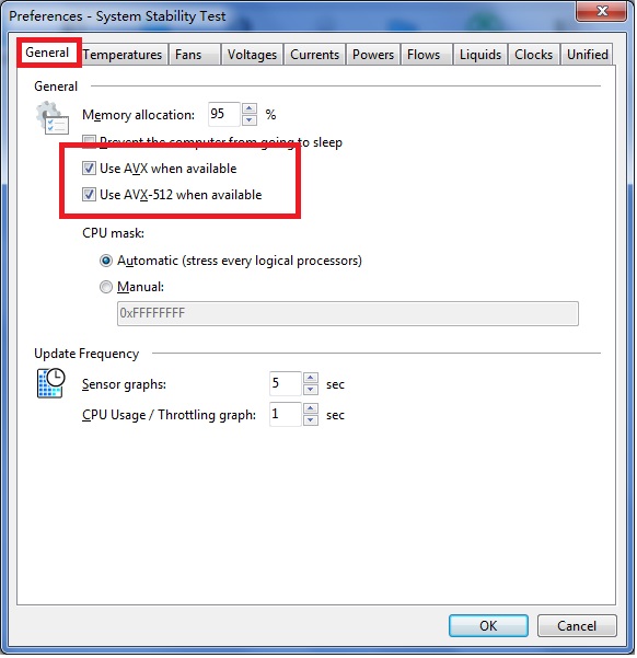 进行AVX指令设置