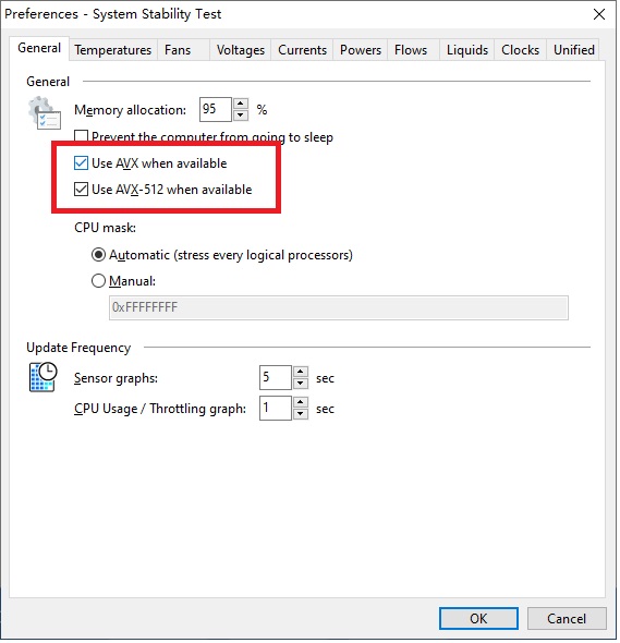 进行AVX指令设置