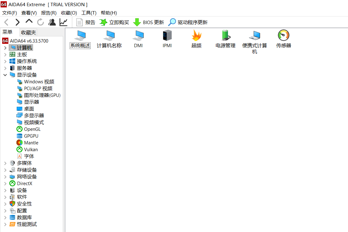 AIDA64软件主界面