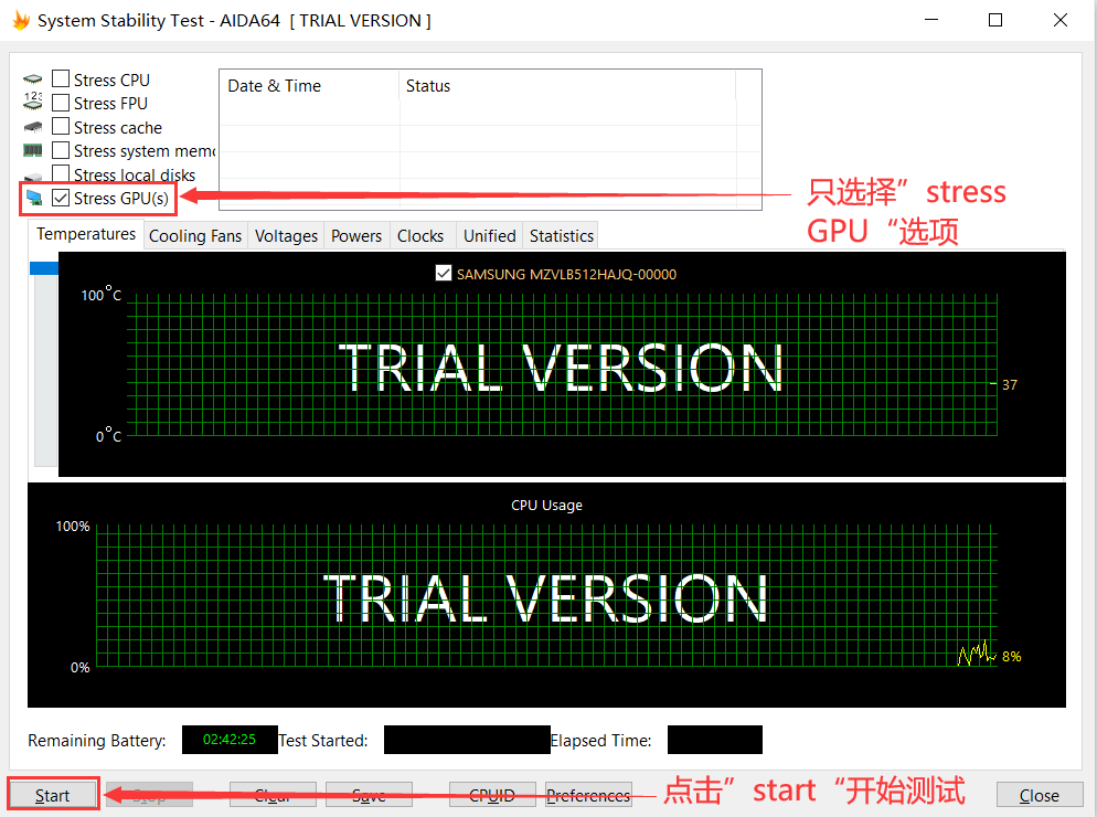 使用AIDA64烤独立显卡