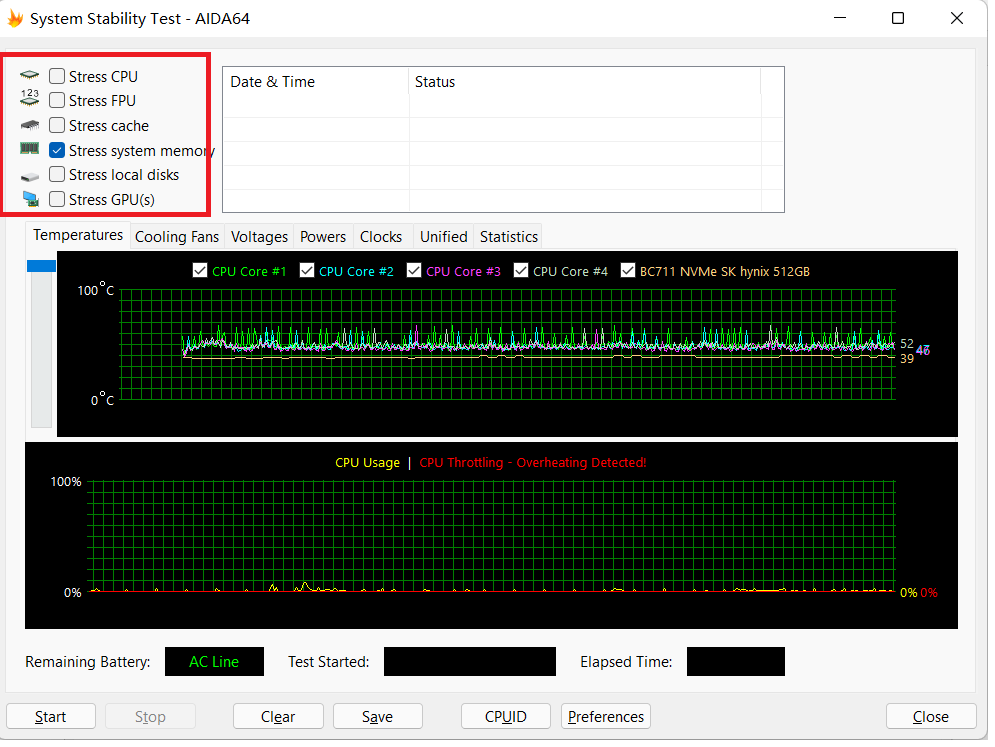 系统稳定性测试窗口