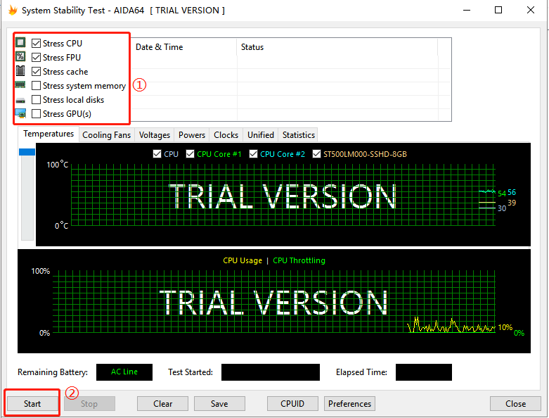 图4：开始压力测试