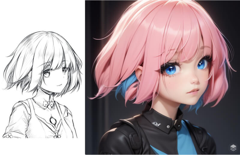 SD ControlNet 1.1线稿转3D上色4.jpg