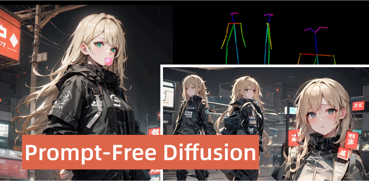 无需文本提示词的图像生成模型-Prompt Free Diffusion