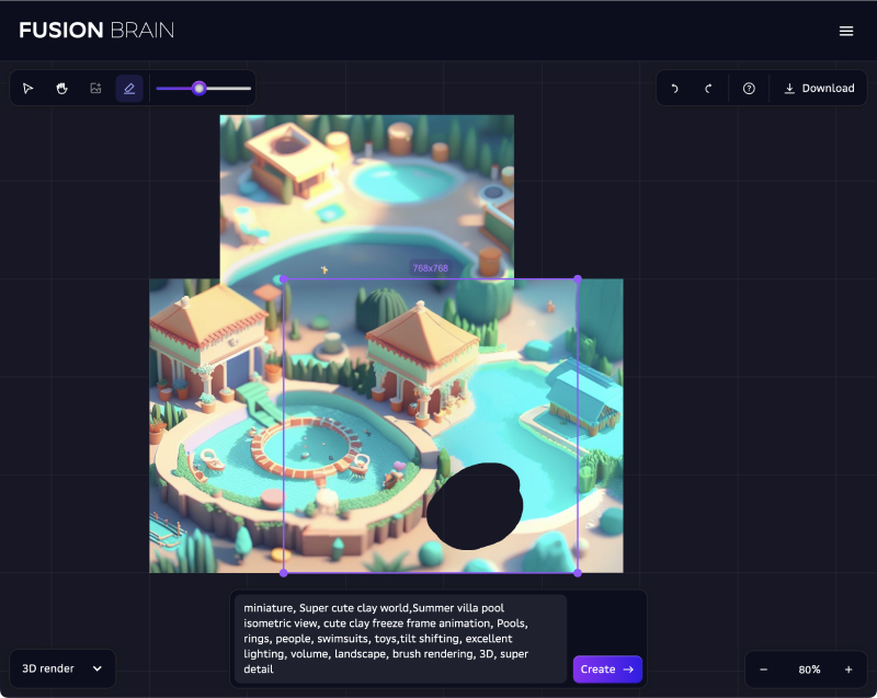 Kandinsky 2.1局部重绘