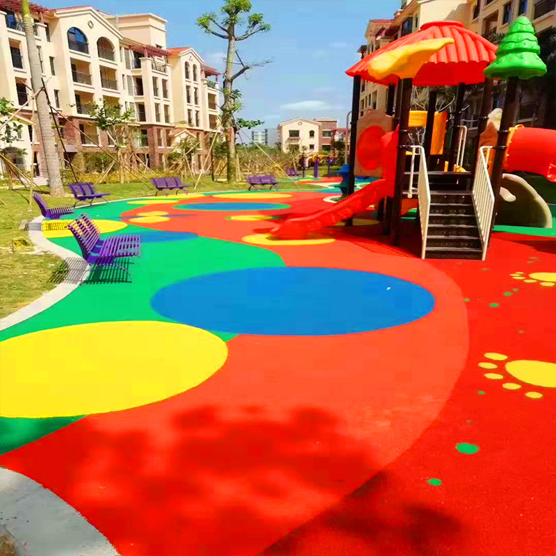 幼儿园塑胶彩色地面