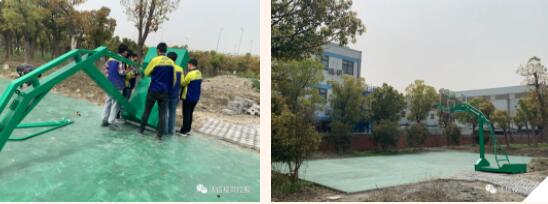 建篮球场为员工