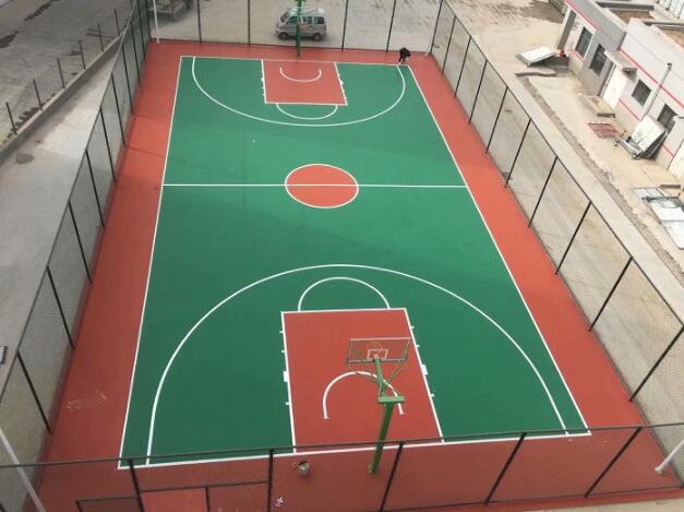 硅pu篮球场效果图