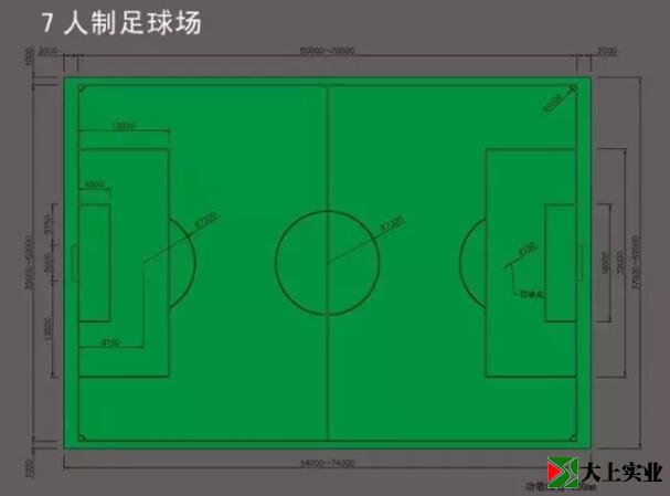 七人制足球场尺寸图