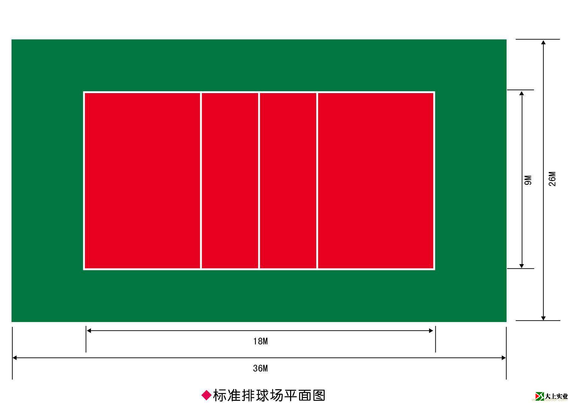 排球场地尺寸